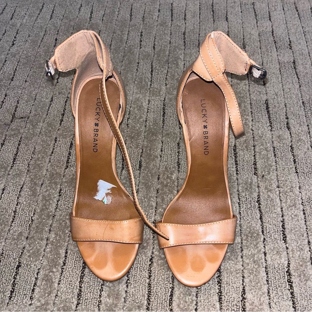 Lucky Brand Nude Heeled Sandals